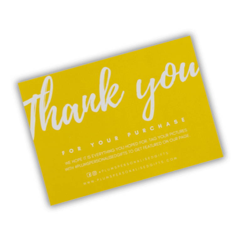 Branded thank you cards